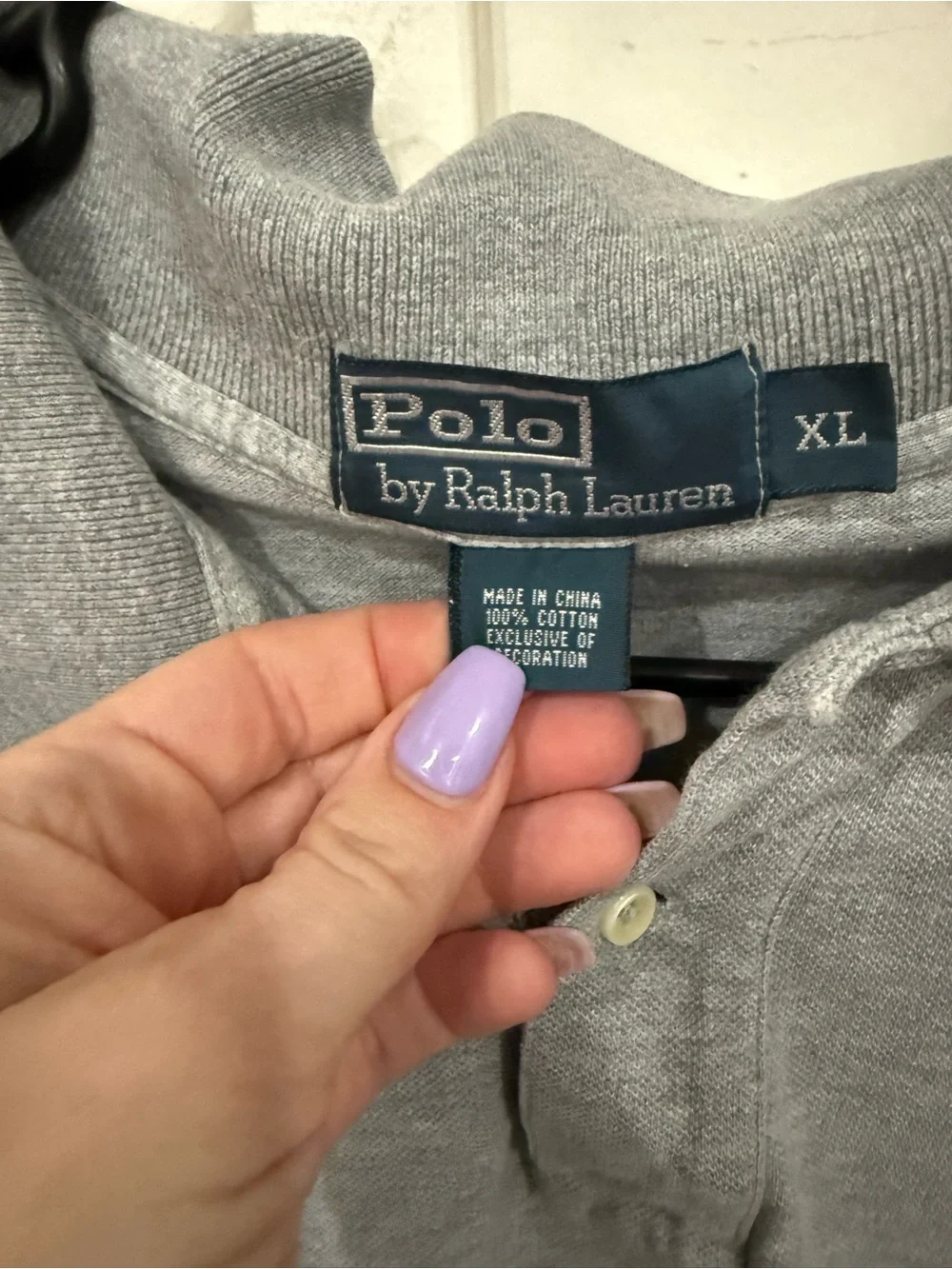 Polo Ralph Lauren Polo Shirt XL Gray Short Sleeve Cotton Classic Fit